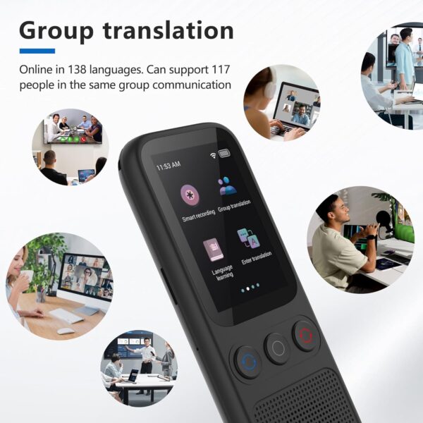 Language Translator Device, 138 Languages Supported, Instant Offline Language Translator Device, Voice Translator Offline, Portable Two-Way Real-Time Language Translator for Travel Business Learning - Image 3