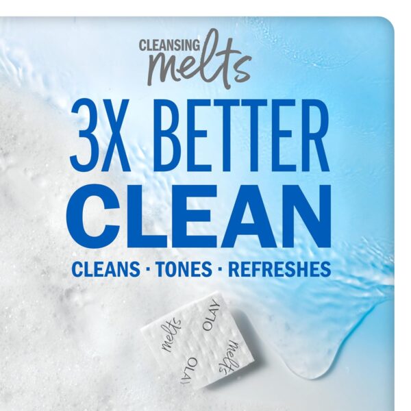 Olay Cleansing Melts + Retinol Face Cleanser, 64 ct. total (2 x 32 ct.), Water-Activated Face Wash to Clean, Tone, and Refresh - Image 7