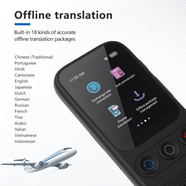 Language Translator Device, 138 Languages Supported, Instant Offline Language Translator Device, Voice Translator Offline, Portable Two-Way Real-Time Language Translator for Travel Business Learning - Image 5